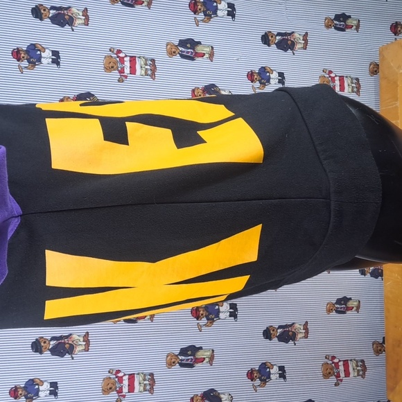 Los Angeles Lakers NBS Hardwood Classic wrap-around spellout logo Med sweatshirt - Picture 3 of 7
